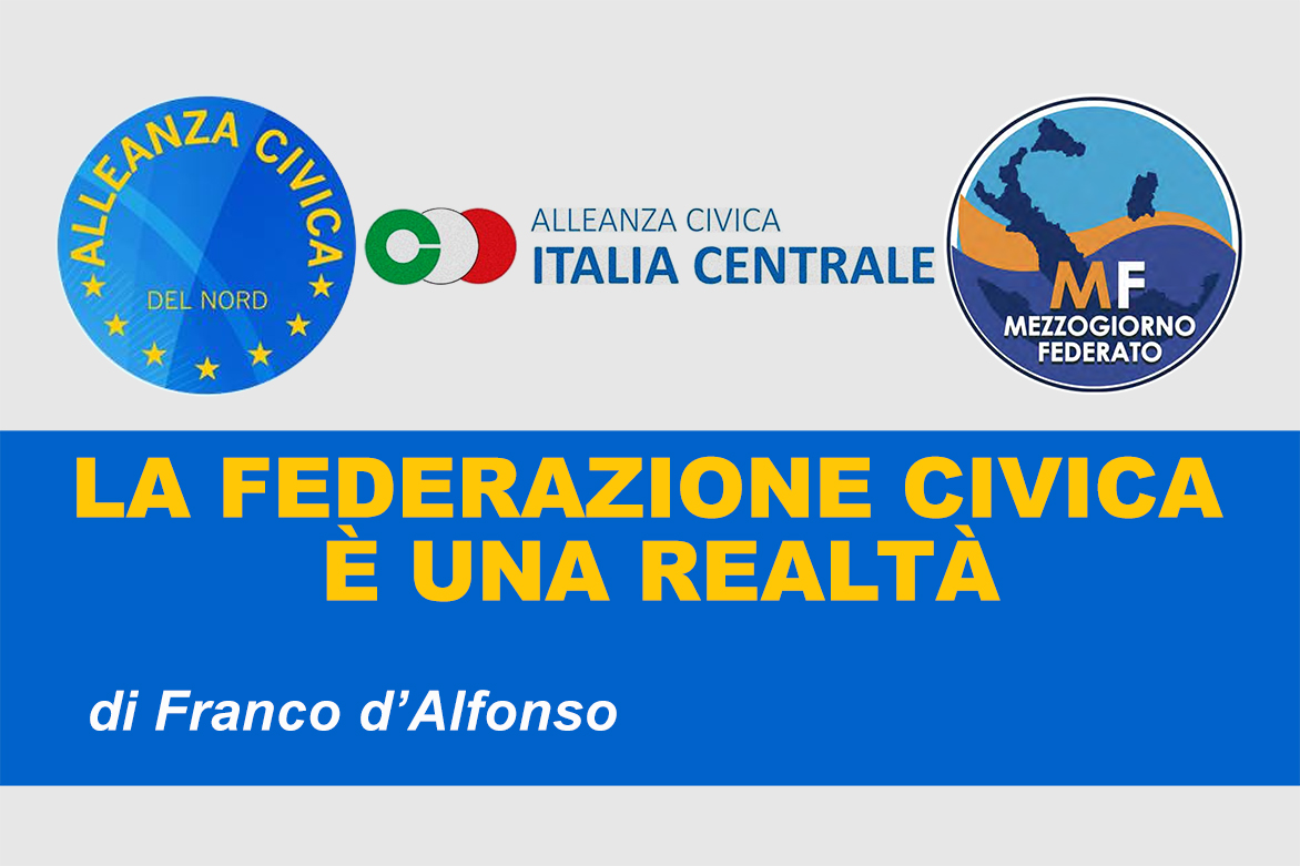 L’Assemblea Nazionale di sabato 29 aprile delle Associazioni che hanno aderito ad Alleanza Civica del Nord, Alleanza Civica dell’Italia Centrale e Mezzogiorno Federato,  ha definito il percorso che porterà entro il mese di Giugno alla costituzione formale