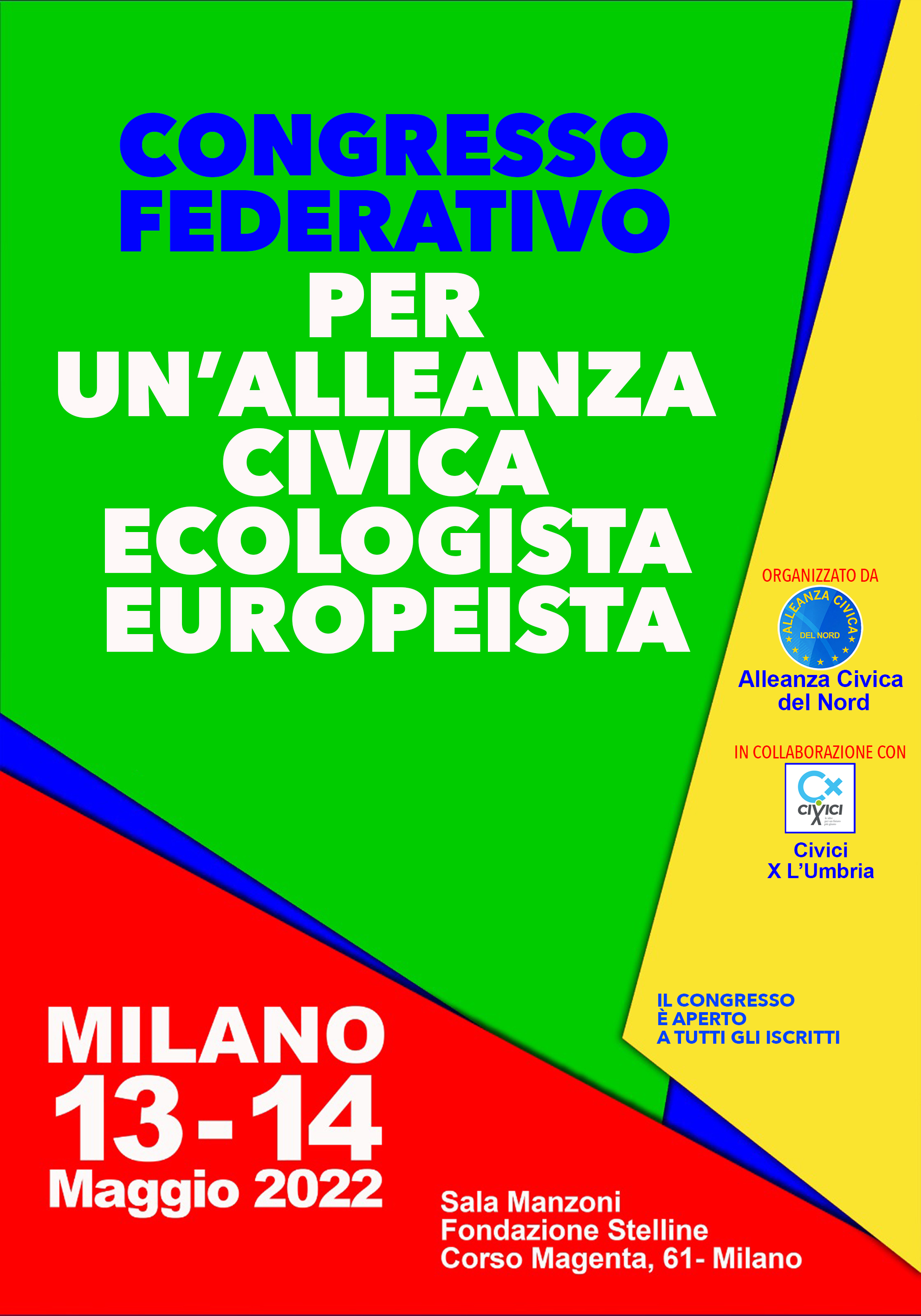 Manifesto 13 14maggio Congr Feder Milano SLOGAN