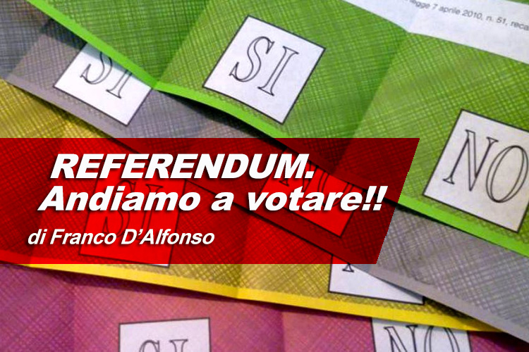 Partecipare al voto referendario del 12 giugno è un dovere civico di difesa degli spazi di democrazia!! 